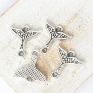 16x16.5 mm Mermaid Tail Connector Platinum-colored x 4 pc(s)