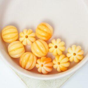 11 mm Round Coral bead Imitation Orange x 10 pc(s)