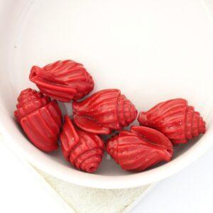 12x17.5 mm Shell bead Imitation Dark Red x 6 pc(s)