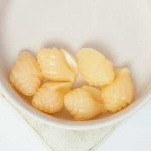12x17.5 mm Shell bead Imitation Light Peach x 6 pc(s)