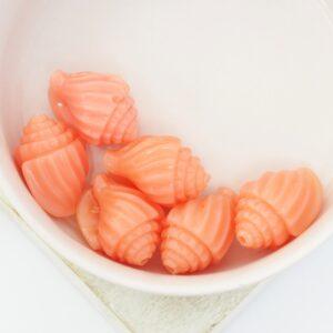 12x17.5 mm Shell bead Imitation Salmon Rose x 6 pc(s)