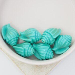 12x17.5 mm Shell bead Imitation Sea Green x 6 pc(s)