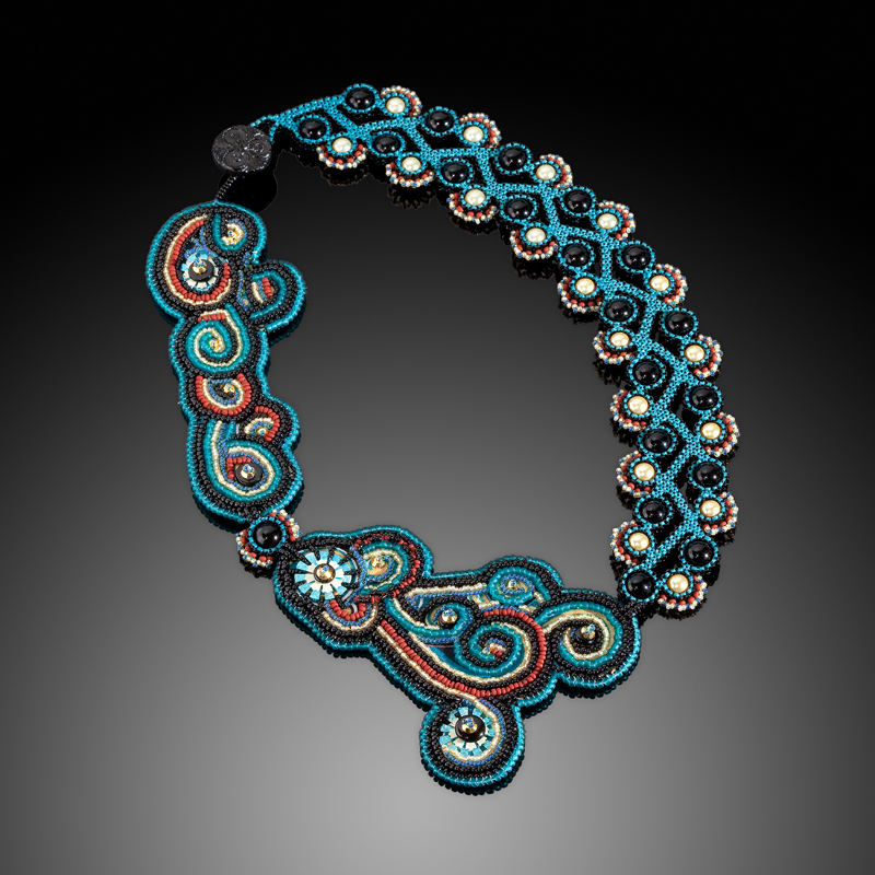 Tidal Pool Necklace Kathy King beadwork tutorials