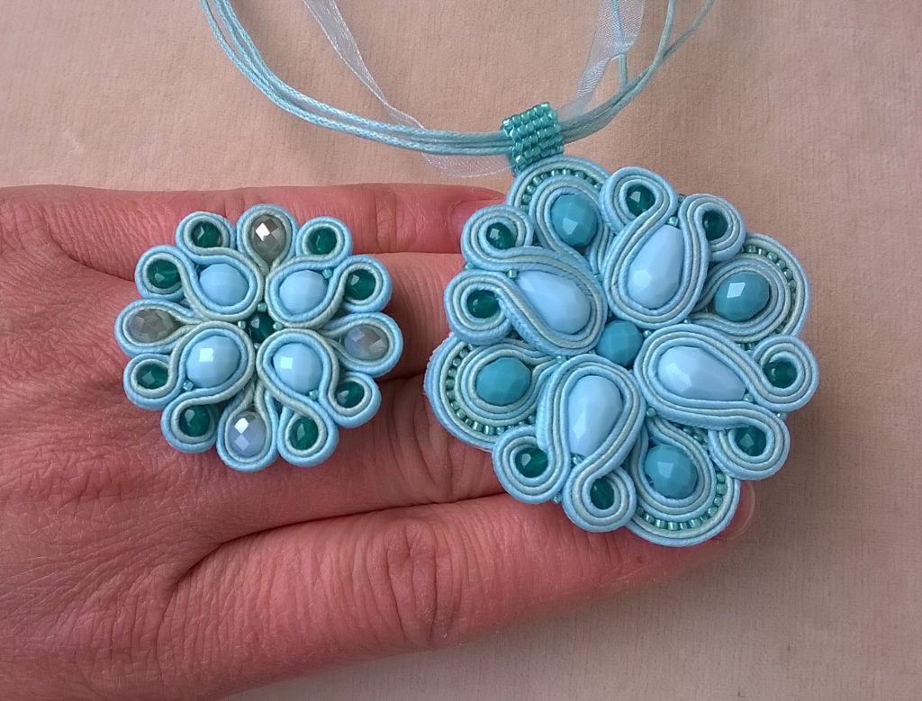 Mint-green soutache set 2