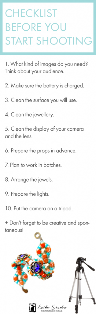 How To Take Better Pictures About Jewellery ChecklistBeforeYouStartShooting_Pinterest_735x2400-01